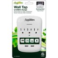 Gogreen GoGreen Power 3 Outlet wall tap with 2 USB ports, 735 Joules, GG-13000USB2-PKG - White GG-13000USB2-PKG